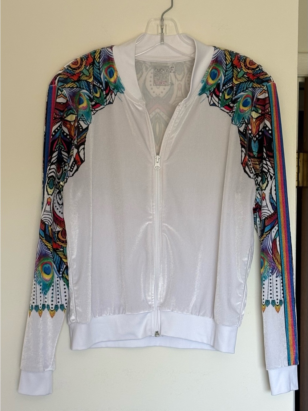 Lucky in Love x Bethanie Mattek-Sands Collab Peacock Mandala Track Jacket Size M